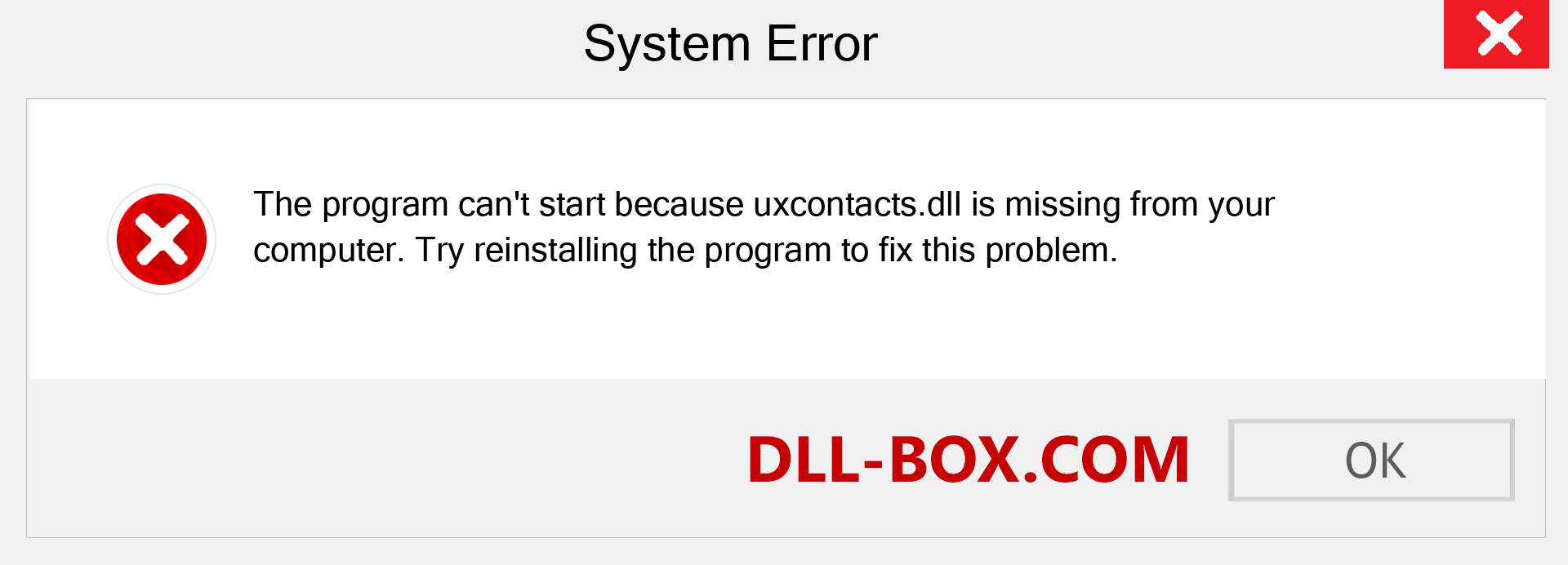 uxcontacts.dll file is missing?. Download for Windows 7, 8, 10 - Fix  uxcontacts dll Missing Error on Windows, photos, images